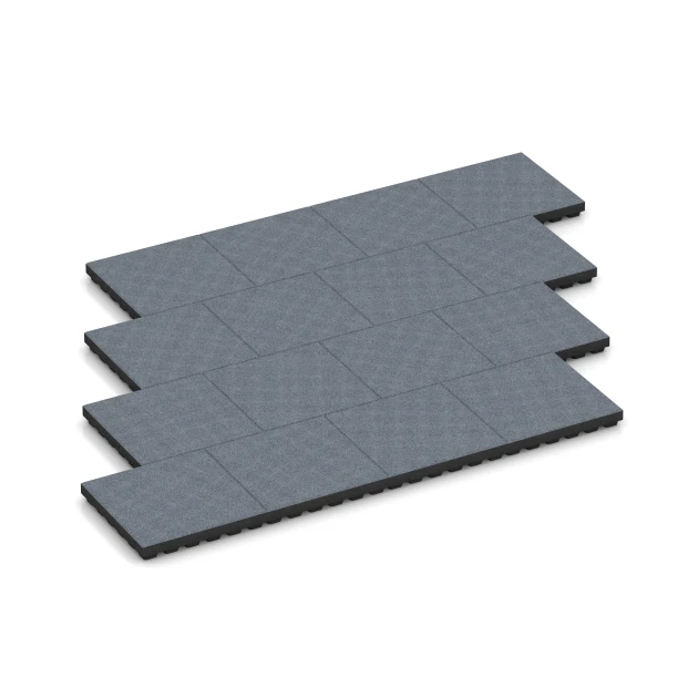 Typische Verlegung oder Einbausituation für den Artikel 6142 von WARCO - Rubberen speelplaatstegel – 205 cm, Farbton Grafietgrijs in der Abmessung 50 x 50 x 7 cm.