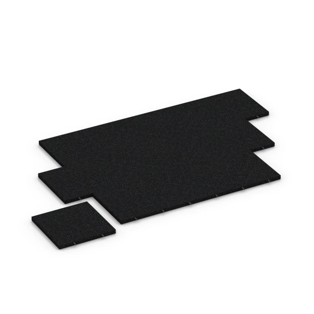 Typische Verlegung oder Einbausituation für den Artikel 6169 von WARCO - Fallschutzplatten, Farbton Anthrazit in der Abmessung 50 x 50 x 4 cm.