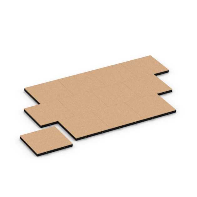 Typische Verlegung oder Einbausituation für den Artikel 6264 von WARCO - Rubberen speelplaatstegel – 150 cm, Farbton Zandbeige in der Abmessung 50 x 50 x 4,5 cm.