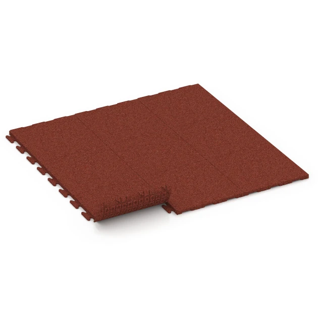 Typische Verlegung oder Einbausituation für den Artikel 7053 von WARCO - Rubber terrastegel Linea, Farbton Baksteenrood in der Abmessung 50 x 50 x 3 cm | 0,25 m².