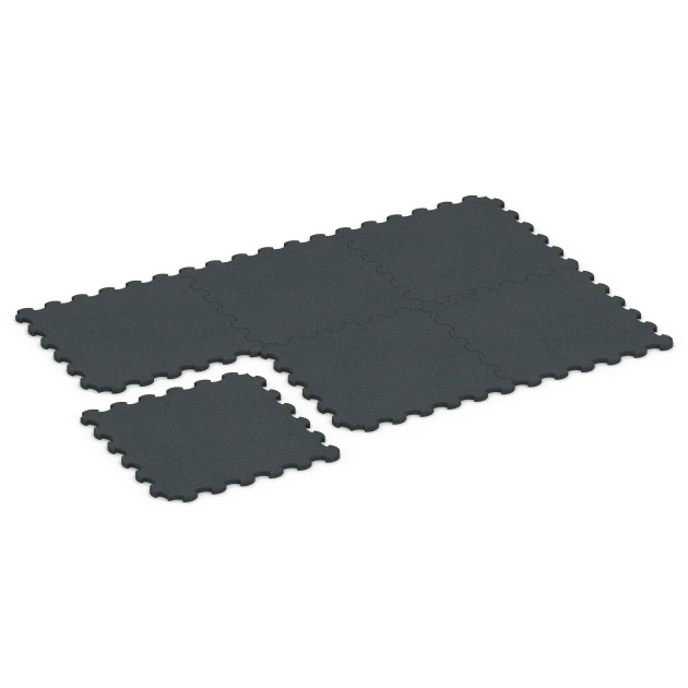 Typische Verlegung oder Einbausituation für den Artikel 6322 von WARCO - Fitness-Bodenschutzmatte, Farbton Anthrazit in der Abmessung 102,5 x 102,5 x 3 cm | 1,05 m².