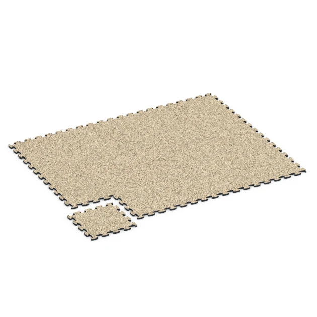 Typische Verlegung oder Einbausituation für den Artikel 6829 von WARCO - Fitness Active Floor System, Farbton Travertin in der Abmessung 44,6 x 44,6 x 1,8 cm.