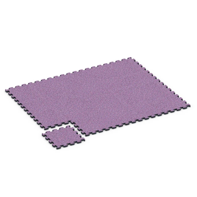 La situation d'installation typique du produit 6936 de WARCO - Dalle amortissante puzzle, en couleur Lavande dans les dimensions 44,6 x 44,6 × 2,8 cm.