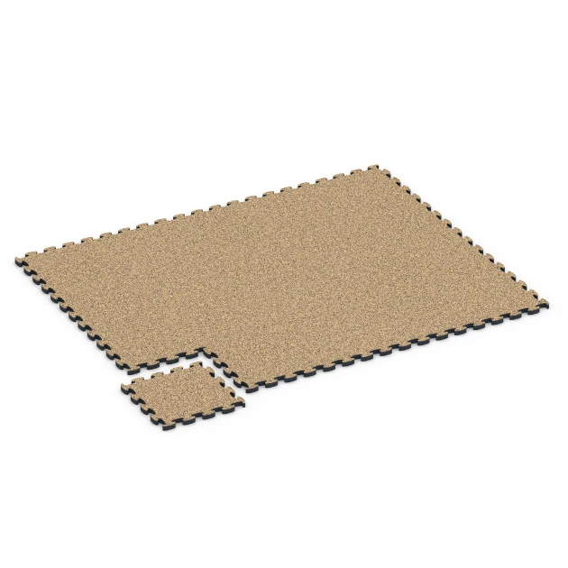 La situation d'installation typique du produit 6849 de WARCO - Fitness Active dalle, en couleur Rattan dans les dimensions 44,6 x 44,6 × 2,8 cm.