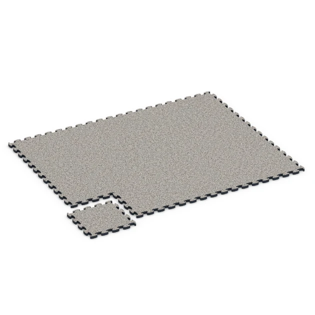 Typische Verlegung oder Einbausituation für den Artikel 6878 von WARCO - Fitness Max vloersysteem, Farbton Grijs graniet in der Abmessung 44,6 x 44,6 × 2,8 cm.