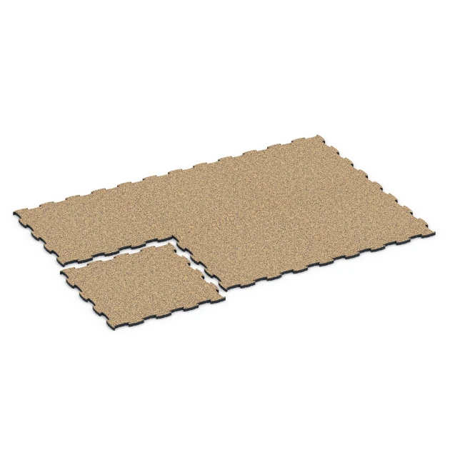 Typische Verlegung oder Einbausituation für den Artikel 6858 von WARCO - Fitness Active vloertegel, Farbton Rattan in der Abmessung 97,1 x 97,1 x 2,8 cm.