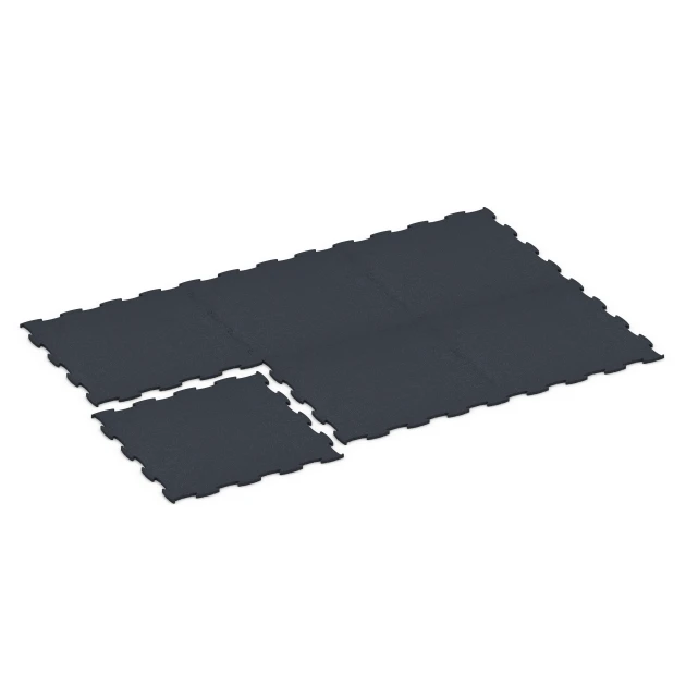 Typische Verlegung oder Einbausituation für den Artikel 6968 von WARCO - Fitness Premium studiovloer, Farbton Antraciet in der Abmessung 99 x 99 x 1,8 cm.