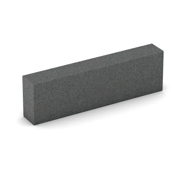 La photo de la face arrière asymétrique d’un produit WARCO 2601: Bloc de marche en caoutchouc, en couleur Gris ardoise, dans les dimensions 1000 x 300 x 150 mm.