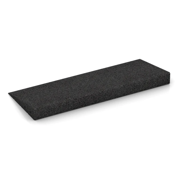 Foto der hinteren Seite vom unsymmetrischen WARCO-Formteil 2548: Übergangsrampe 75 cm, Design Anthrazit, Maße 75 x 30 cm | 8 < 65 mm.